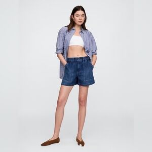 GAP 4" High Rise SuperSoft Denim Utility Shorts